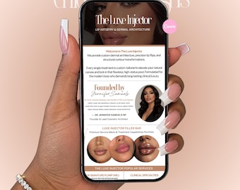Lip Filler Acuity Scheduling Template Booking Site MedSpa Website Headers Nurse Botox Flyer Terracotta