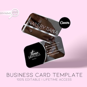 Nail Tech Visitenkarten Vorlage | DIY Nail Tech Visitenkarte | Visitenkartenvorlage