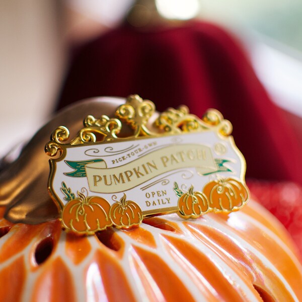 Pumpkin Patch Sign Enamel Pin