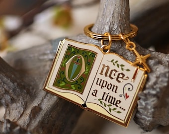 Medieval Fantasy / Fairytale Once Upon a Time Enamel Keychain // Keyring