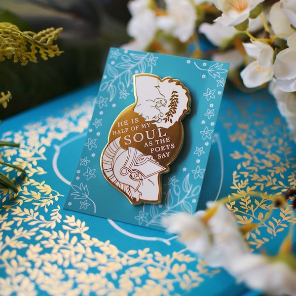 The Song of Achilles duo Greek Mythology Enamel Pin