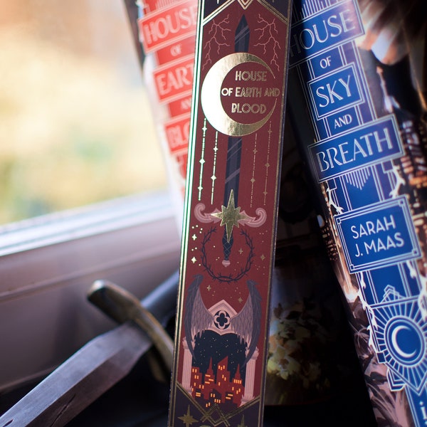 House of Earth and Blood foil bookmark Officially Licensed