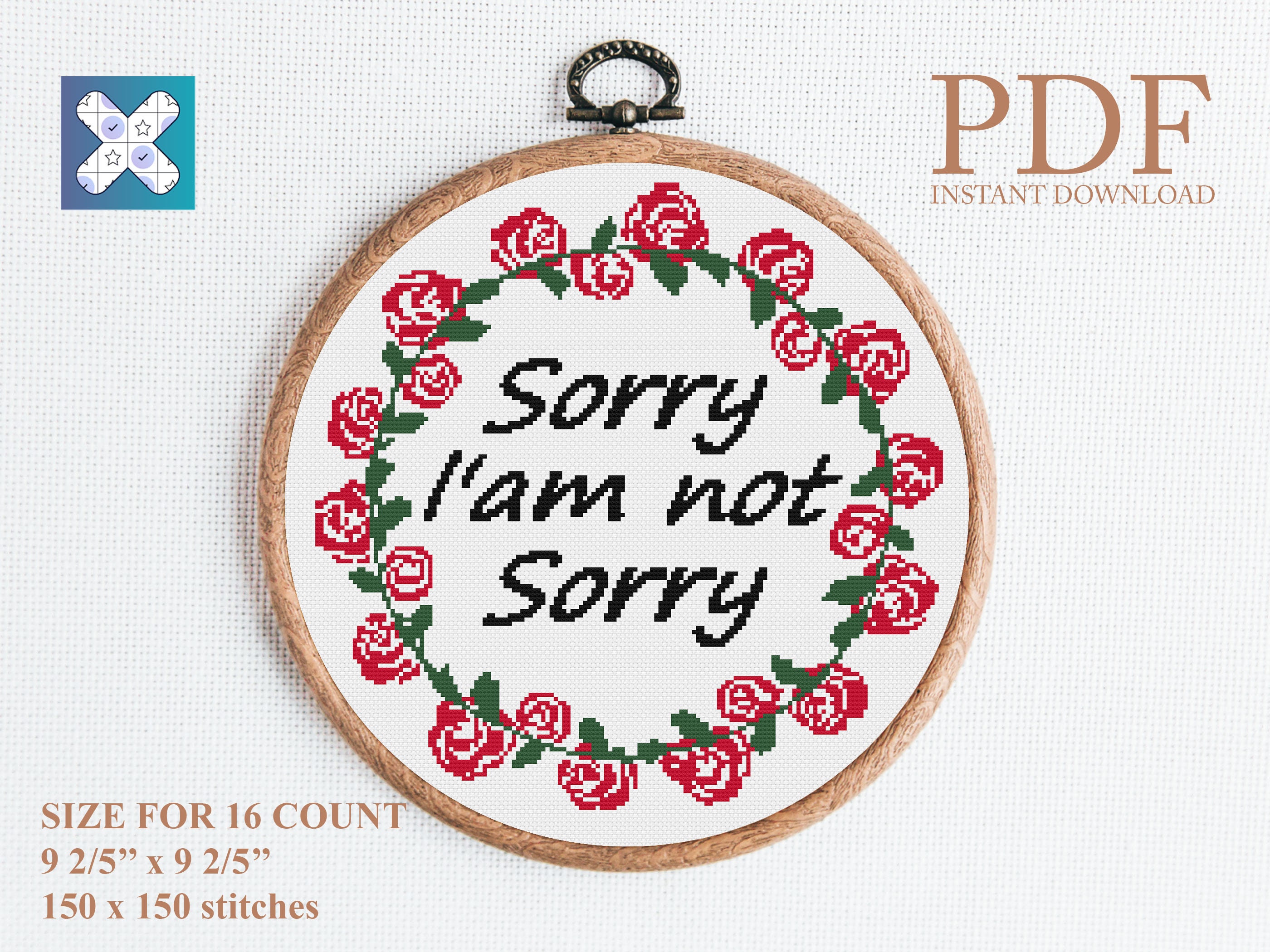 Funny cross stitch pattern sorry i am not sorry cross stitch  etsy Funny cross stitch pattern sorry i am not sorry cross stitch  etsy