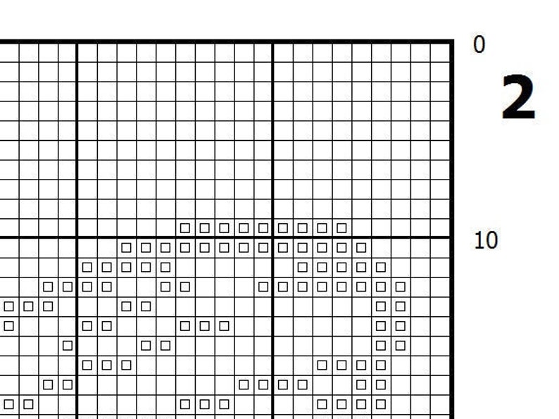 fairy cross stitch modern pattern PDF black white