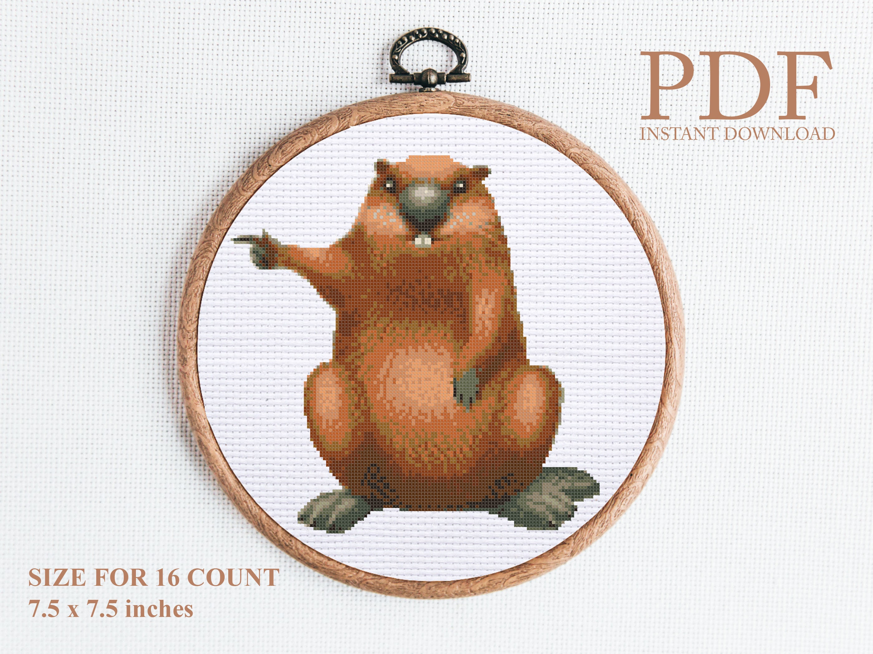 Beaver cross stitch pattern pdf modern etsy Beaver cross stitch pattern pdf modern etsy