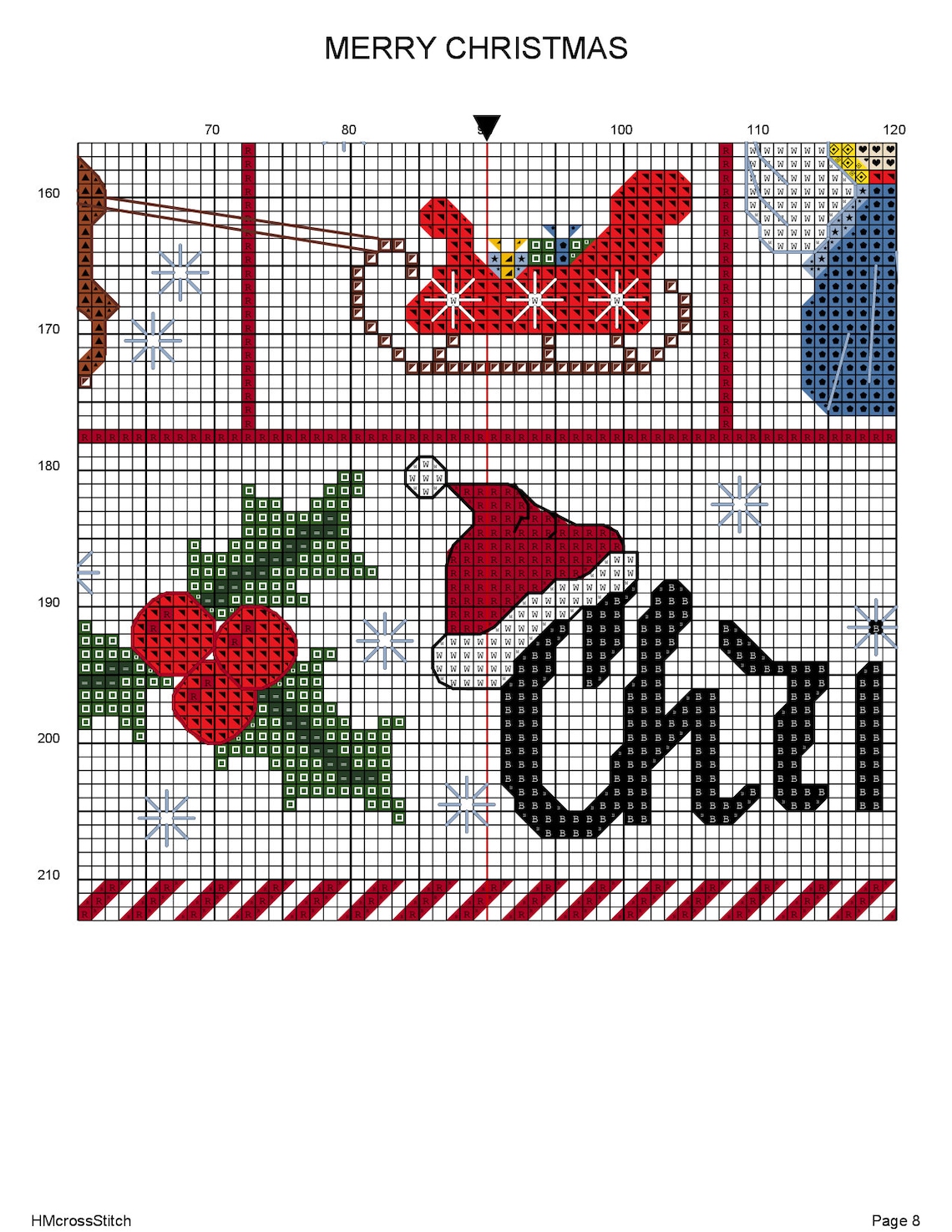 Advent Calendar cross stitch pattern PDF Winter holiday Etsy