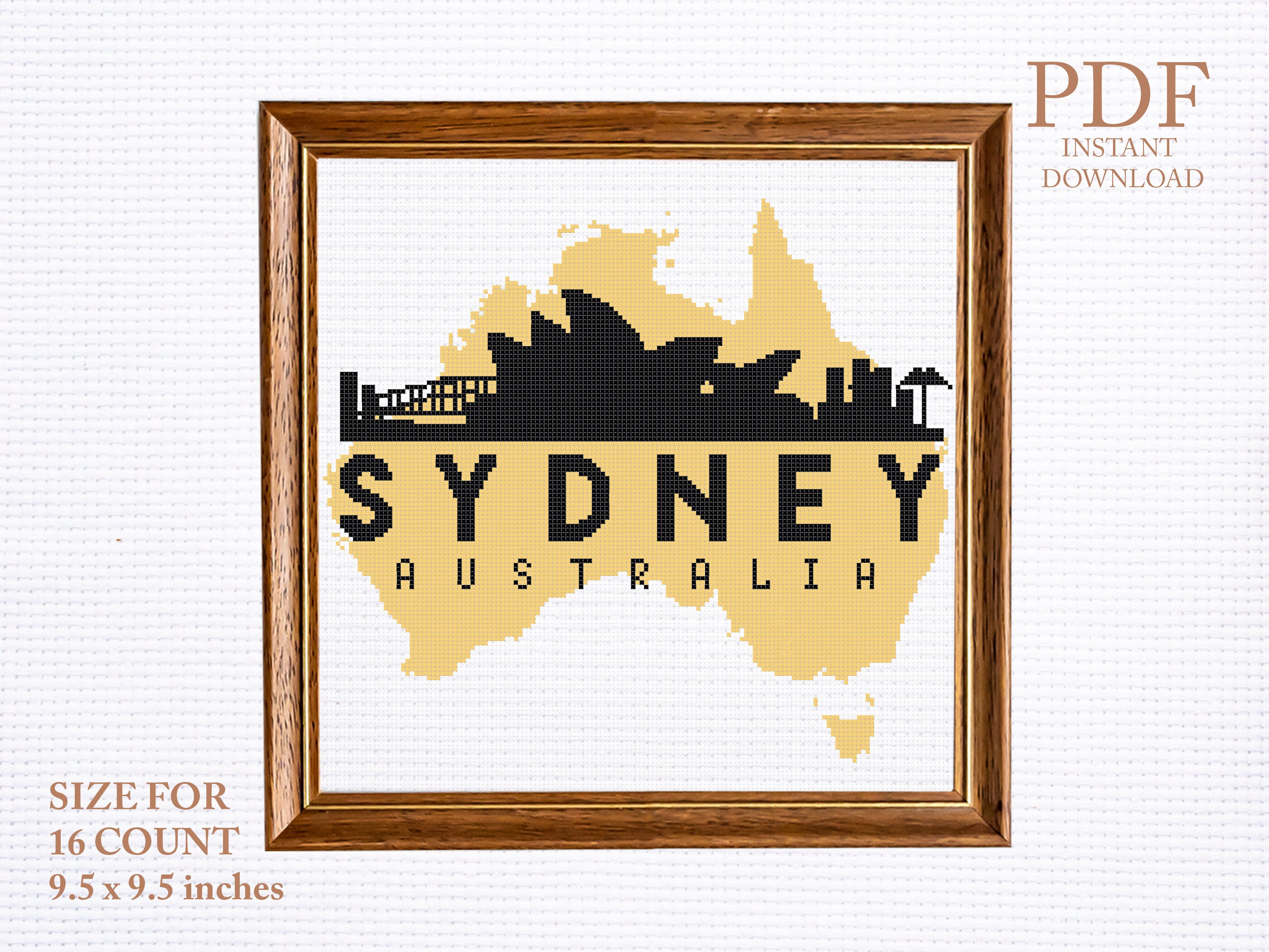 Sydney cross stitch pattern PDF Etsy