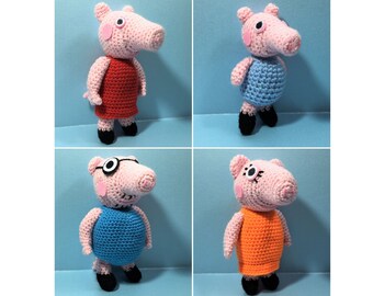 PEPPA Wutz compleanno bandiere e dinosauri peluche di Schorsch