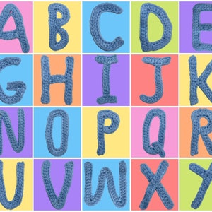 PDF Crochet Pattern | Crochet Letters A-Z | Alphabet | Crochet Pattern | Amigurumi Pattern | Crochet Alphabet |