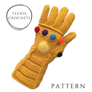 Schema all'uncinetto in PDF / Guanto dell'Infinito di The Avengers / Schema amigurumi / The Avengers / Guanto dell'Infinito / Giocattoli all'uncinetto / Non ufficiale