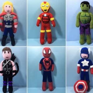 PDF Crochet Pattern | 6 Superhero Crochet Patterns | Amigurumi Patterns | Superhero Crochet Pattern | The Avengers | Unofficial