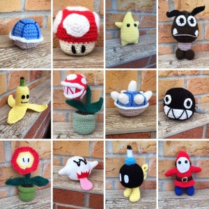 PDF-haakpatroon | 12 Super Mario-haakpatronen | Amigurumipatroon | Super Mario Bros | Gehaakte poppen en speelgoed | Niet-officieel