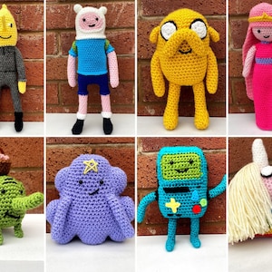 Patron au crochet PDF | 8 modèles de crochet Adventure Times | Temps de l'aventure | Modèles au crochet | Crochet facile | Tutoriel Crochet