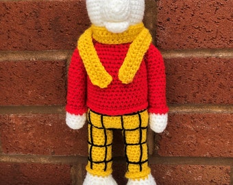 PDF Crochet Pattern | Rupert The Bear Crochet Pattern | Amigurumi Pattern | Rupert The Bear Doll | Crochet Dolls and Toys | Unofficial |