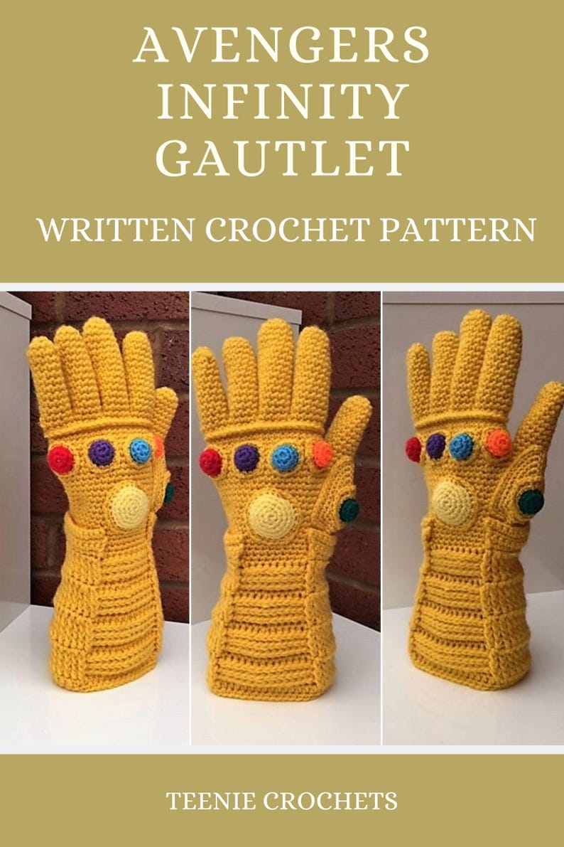 Infinity Gauntlet Crochet Pattern | Avengers Superhero Glove | PDF Pattern, amigurumi pattern,