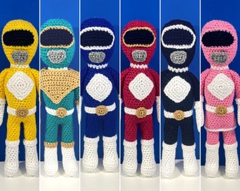 Patrón de ganchillo de Power Ranger / Patrón de amigurumi / Descarga en PDF