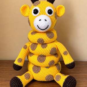 Giraffe Stacking Toy Crochet Pattern | Amigurumi Ring Stacker PDF