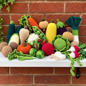22 Häkelanleitungen für Gemüse | Spielzeuglebensmittel Amigurumi (PDF)