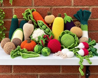 22 Crochet Vegetable Patterns | Play Food Amigurumi PDF