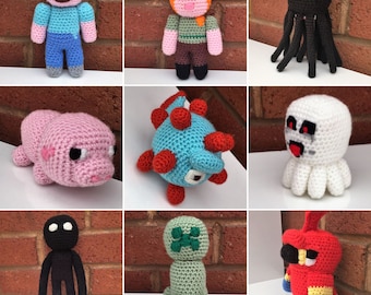 PDF Crochet Pattern | Pixelated Gamers Crochet Patterns | Amigurumi Pattern | Gamer Dolls | Crochet Dolls and Toys | Unofficial