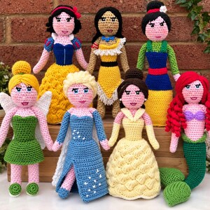 8 Princess Crochet Patterns | Amigurumi Dolls PDF