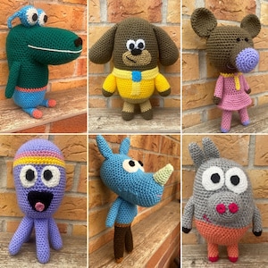 PDF Crochet Pattern | 6 Hey Duggee Crochet Dolls | Crochet Pattern | Amigurumi Pattern | Hey Duggee |