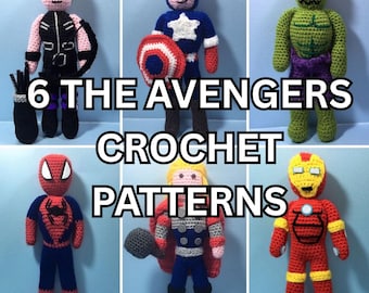 6 Avengers-Häkelmuster | Superhelden-Amigurumi-Puppen (PDF)