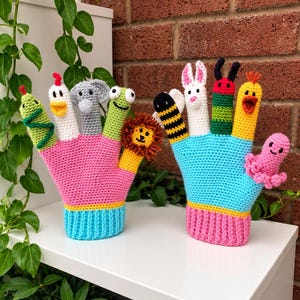 10 Animal Finger Puppet Crochet Patterns | Glove Puppet PDF