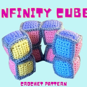 PDF Crochet Pattern | Infinity Cube | Fidget Toy | Crochet Toy | Crochet Cube | Infinity | Sensory Cube | Shape Shifting Box |