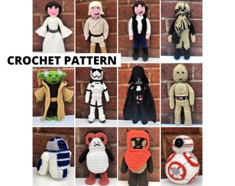 PDF CROCHET PATTERN: 12 Galaxy Wars Crochet Patterns | Galaxy Wars Amigurumi Patterns | Crochet Dolls and Toys | Unofficial