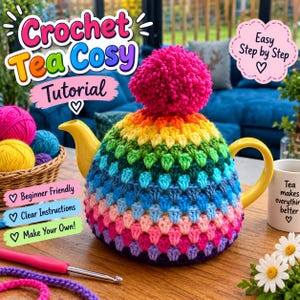 Crochet Tea Cosy Pattern | Teapot Cover PDF | Easy Crochet Tutorial