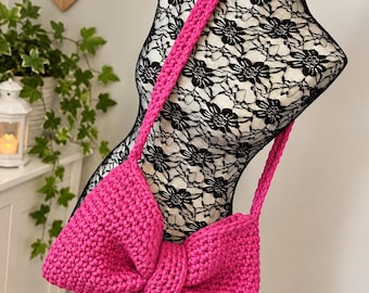 Chunky Bow Bag Crochet Pattern | Handbag PDF