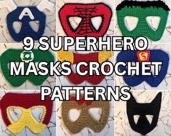 9 Häkelanleitungen für Superheldenmasken | Kinder-Verkleidungs-PDF
