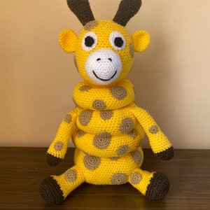 PDF Crochet Pattern | Giraffe Ring Stacker | Ring Stacking Toy | Amigurumi Pattern | Ring Stacker | Organic Baby Toys | Stacking Toy