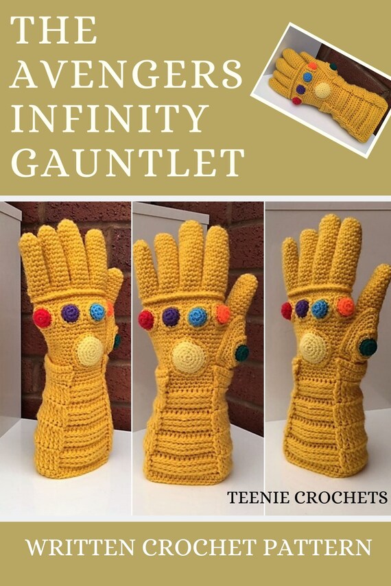 Crochet Pattern Infinity Gauntlet Crochet Pattern Avengers Etsy - roblox infinity gauntlet tutorial