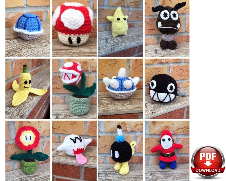 CROCHET PATTERN Super Mario Crochet Patterns Super Mario Etsy