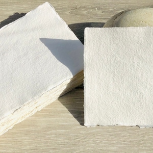 Handmade White Paper, White A6 cotton ragged paper, 150 gsm