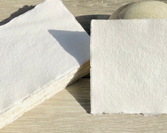 Handmade White Paper, White A6 cotton ragged paper, 150 gsm