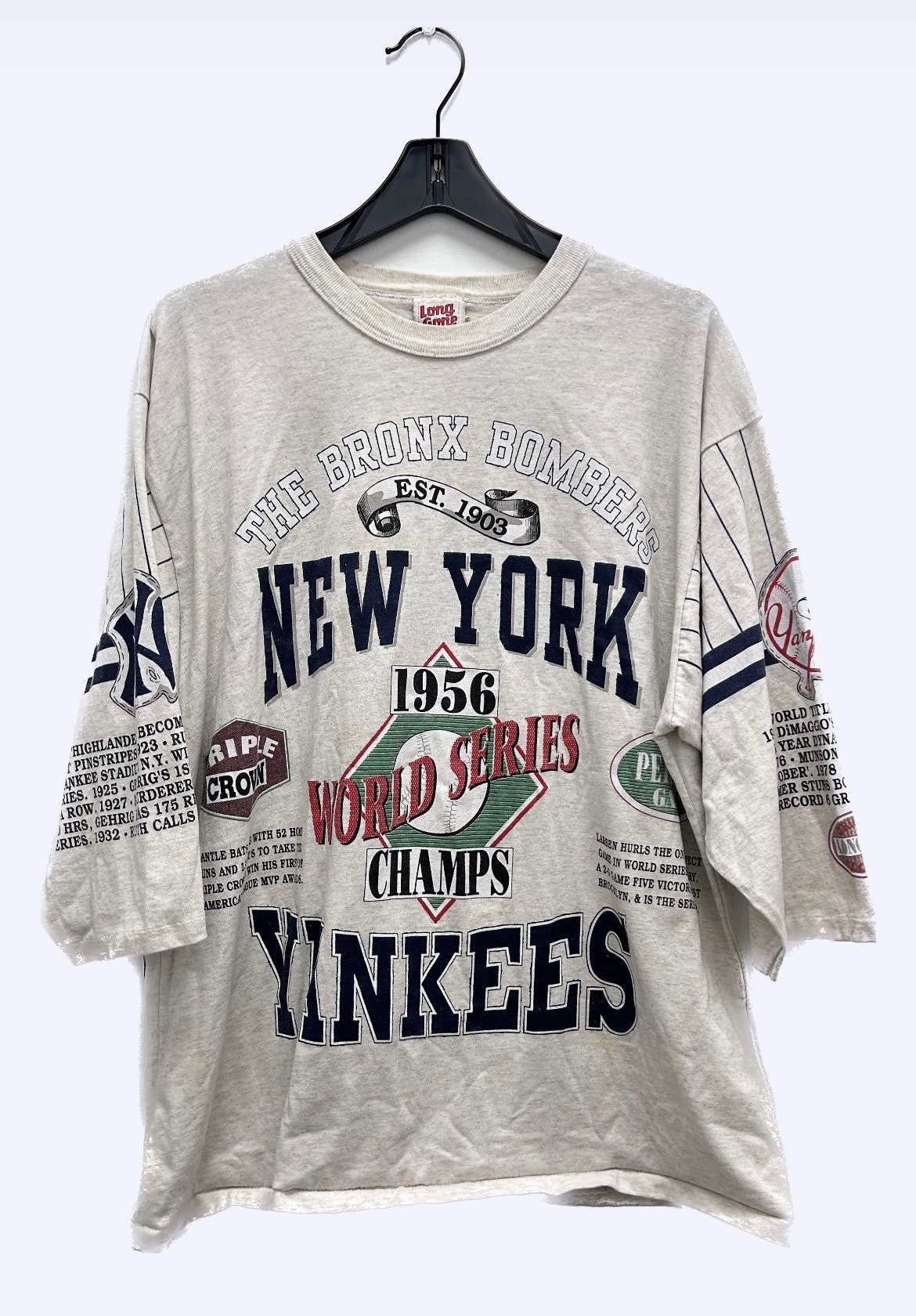 Vintage 1980s ny yankees long sleeve t shirt mens M baseball