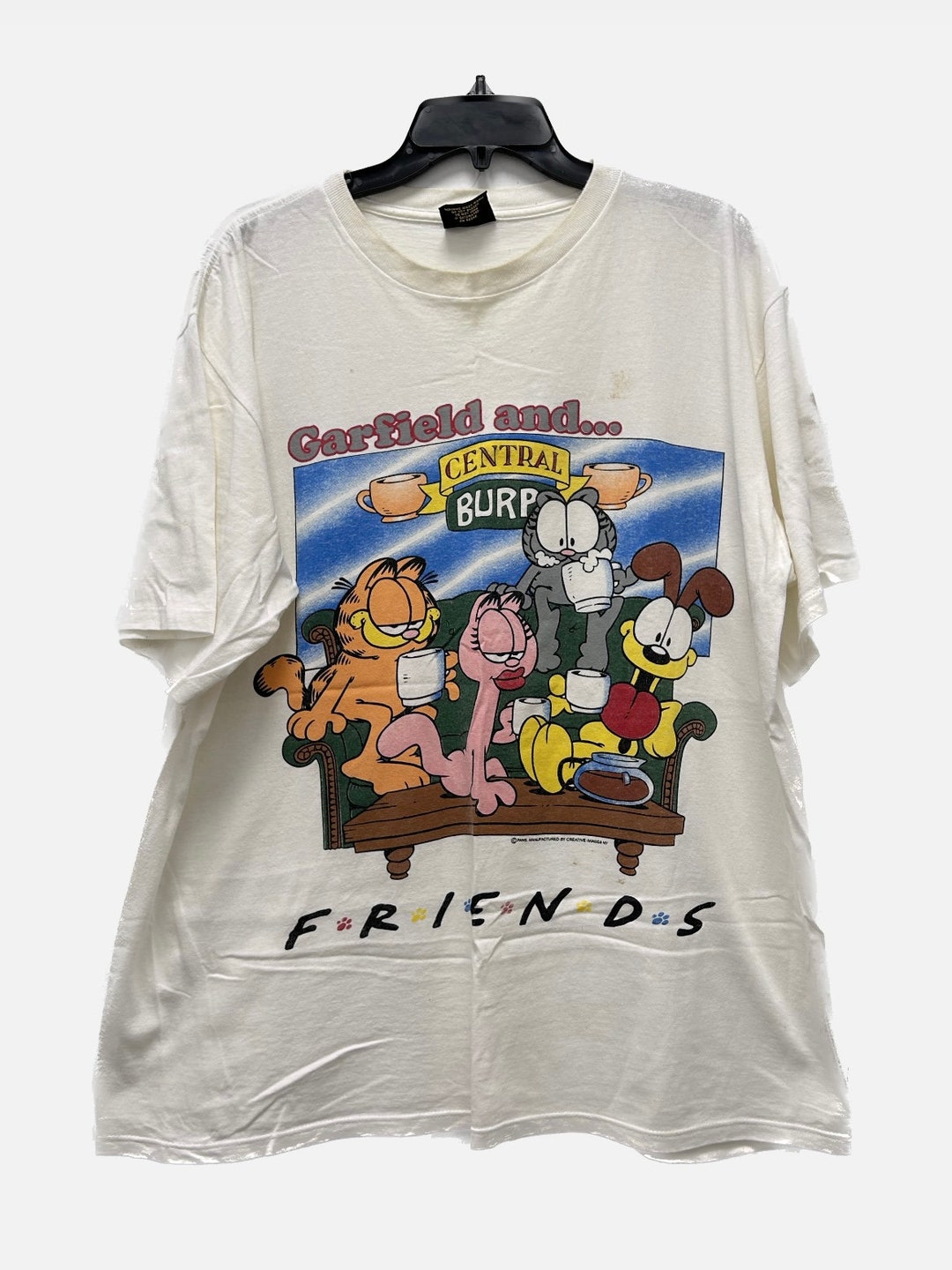 GARFIELD 90sヴィンテージtシャツ Vintage 90s Blackout Shadow Garfield t shirt | eBay