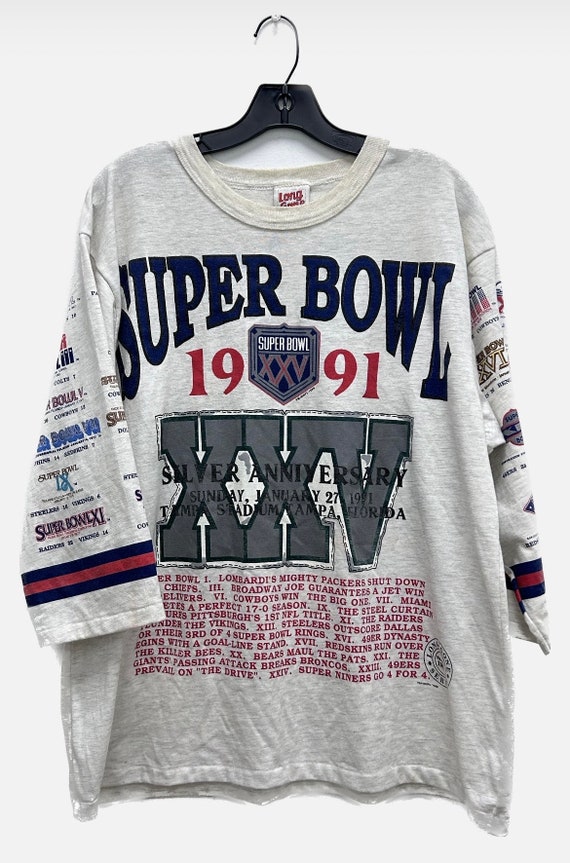 1991 Super Bowl All over Print Graphic Tee