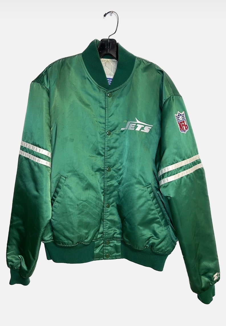 1980s NFL New York Jets Satin Bomber Jacket by Starter Etsy