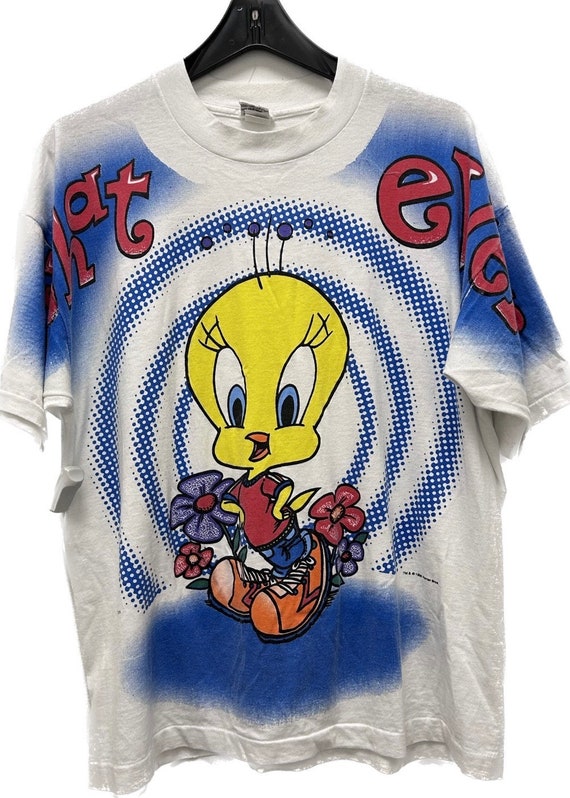 1996 Tweety Bird "Whatever" all over print graphic