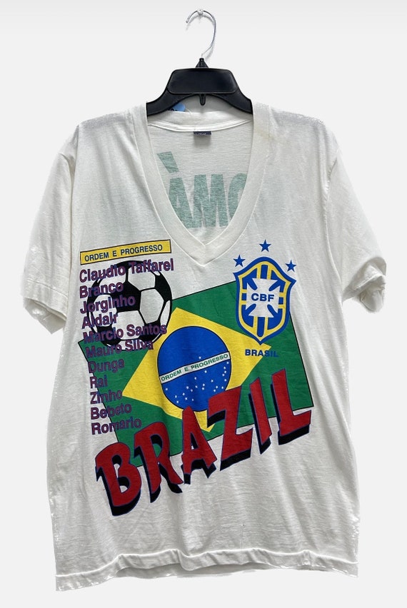 Brazil World Cup CBF Romário 11 V neck Tee