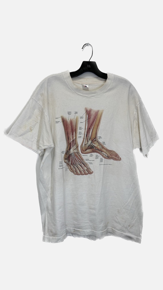 19871991 Anatomical Chart of a Foot Graphic Tee Gem