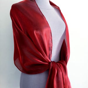 Gorgeous large organza shawl Burgundy scarf Wedding bolero in marsala Brown-burgundy scarf-cape Scarf for the mother of the bride 200 cm