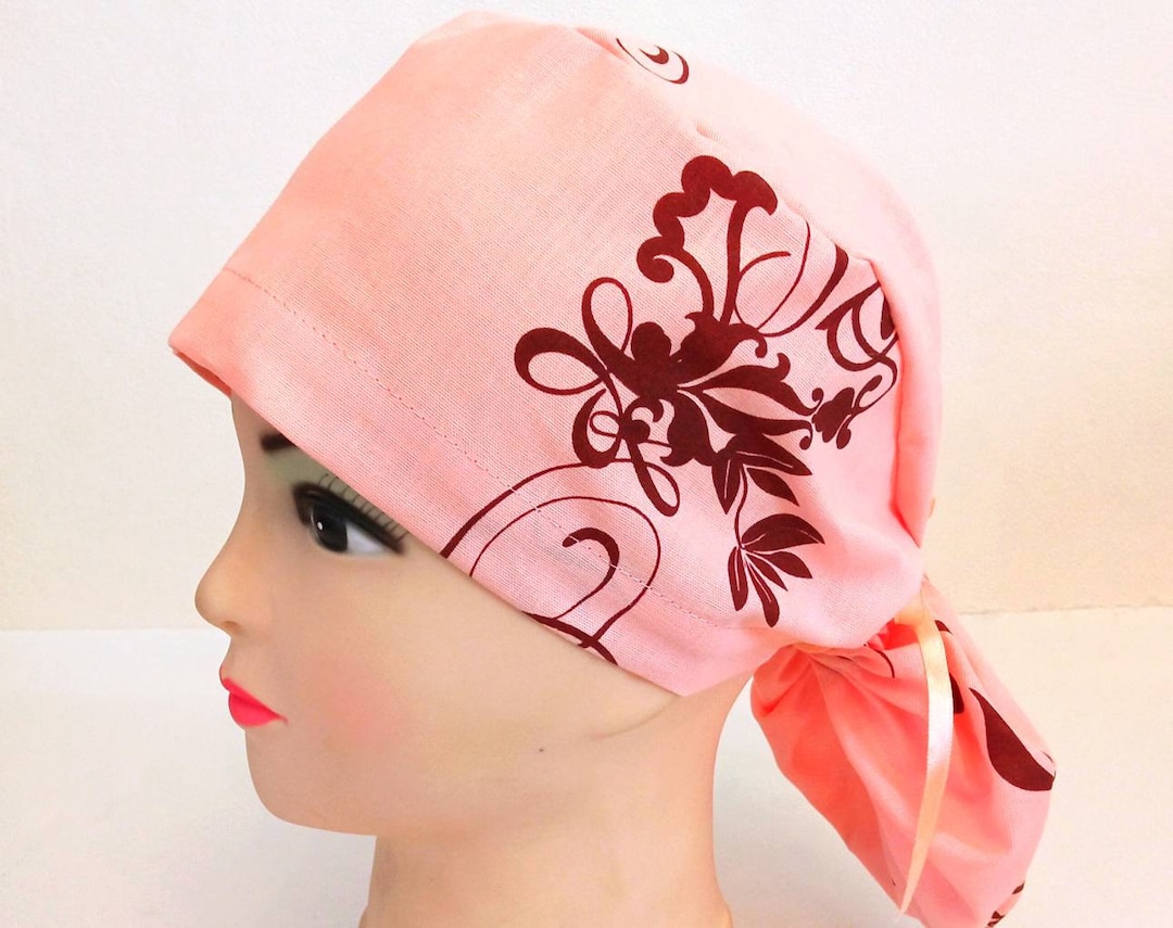 Scrub Cap Medical Scrub Caps for Long Hair / Buns / Pony Tail Cap