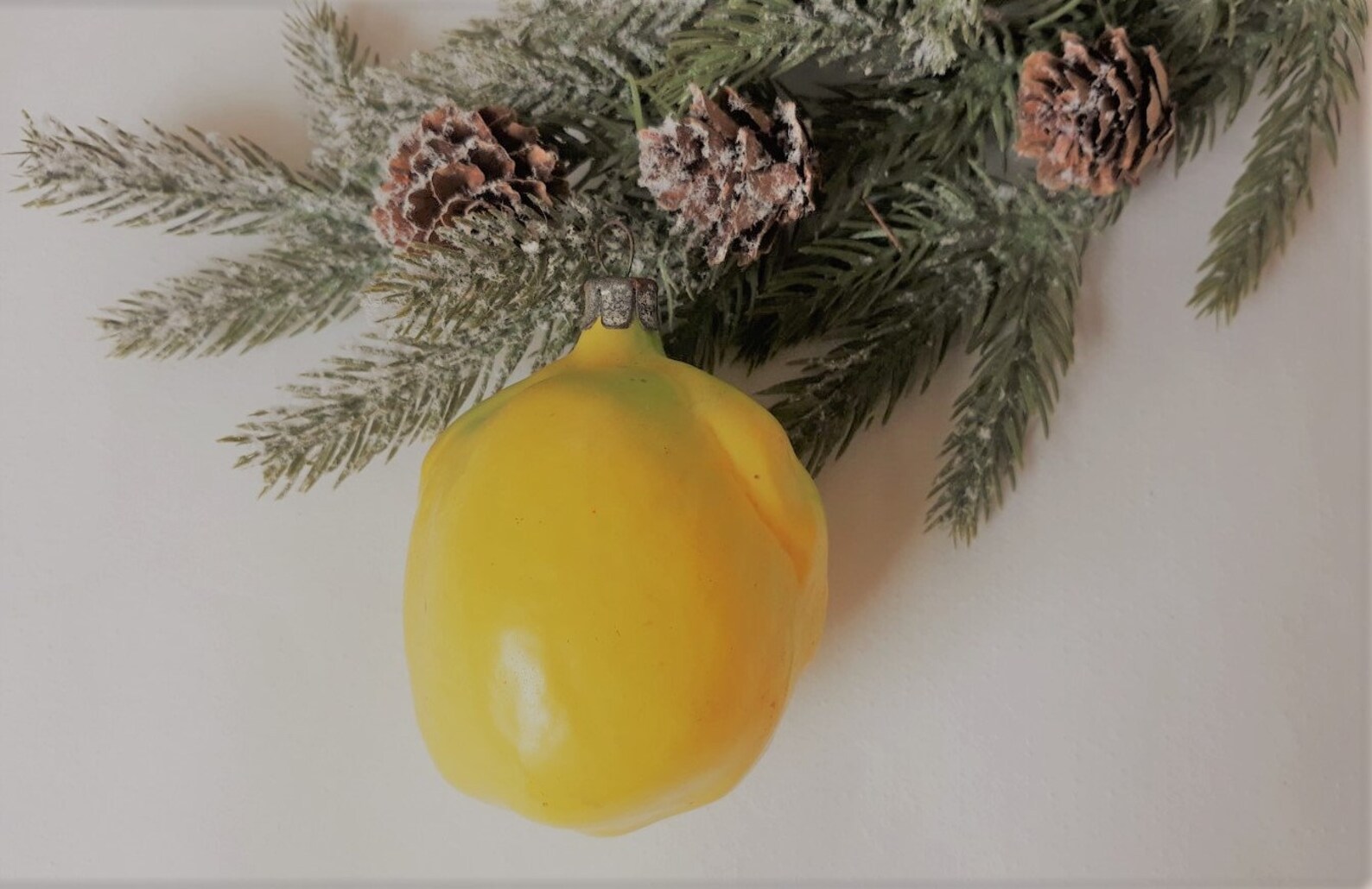 Lemon christmas glass ornament christmas decorations vintage Etsy