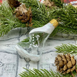 Christmas glass ornament, Boot Anique Decor, Handmade Christmas Glass Ornament, Aluminium Christmas Tree, Christmas Gift, Xmas glass 2023