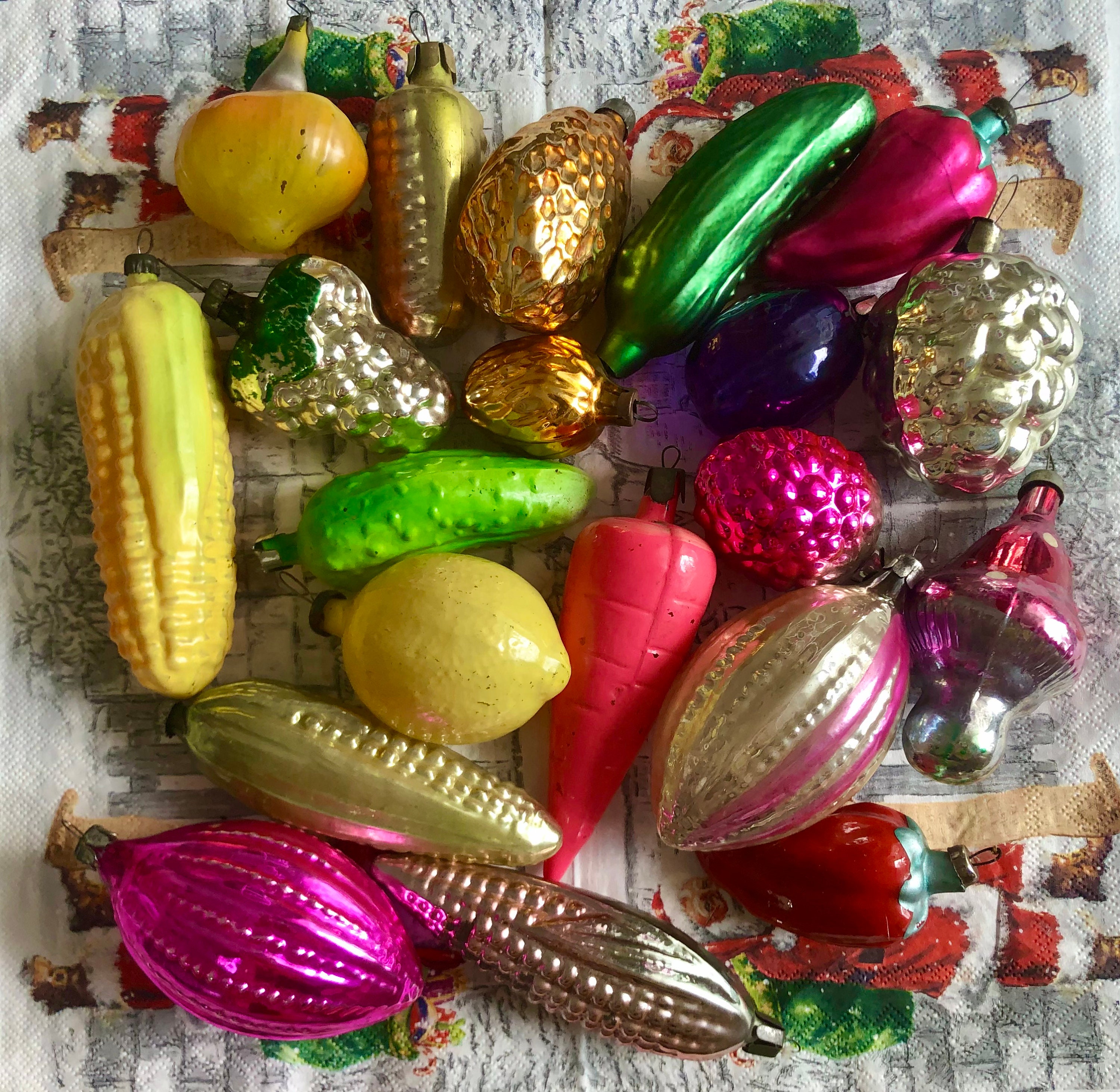 * vintage vegetable ❀ お野菜 オーナメント set (B) vintage vegetable ❀ お野菜 オーナメント set (B) vintage vegetable